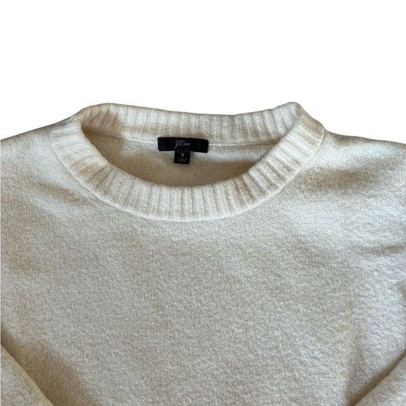 J. Crew Crewneck Sweater Sz S Super Soft Oversized Pullover Wool Alpaca Cream - Picture 3 of 7